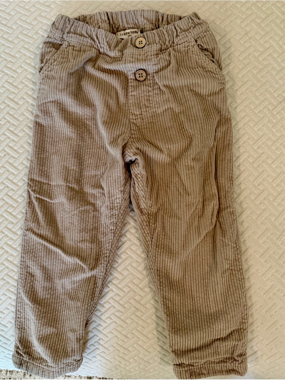Kids Corduroy Trousers in Taupe - Soft Everyday Pants